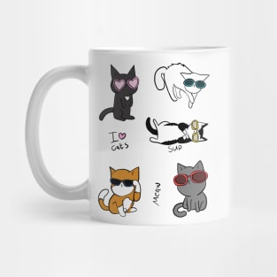 Funny cats with glasses Mug